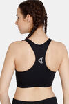 Zelocity Quick Dry Sports Bra With Removable Padding - Jet Black — thumbnail 2